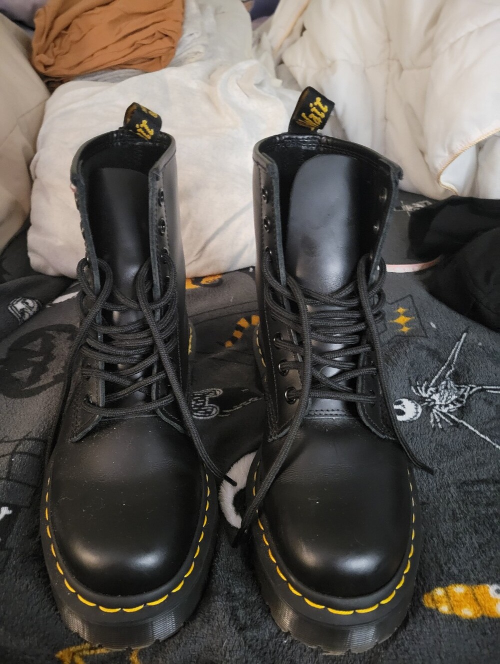 Dr Martins Black Leather Boots Women's Size 7